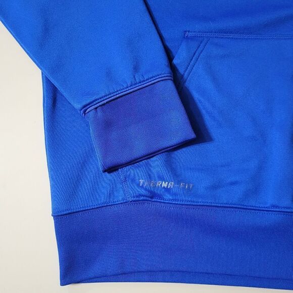 Nike Men's Therma-FIT Blue Hooded Creighton Bluejays Sweatshirt - Picture 8 of 14